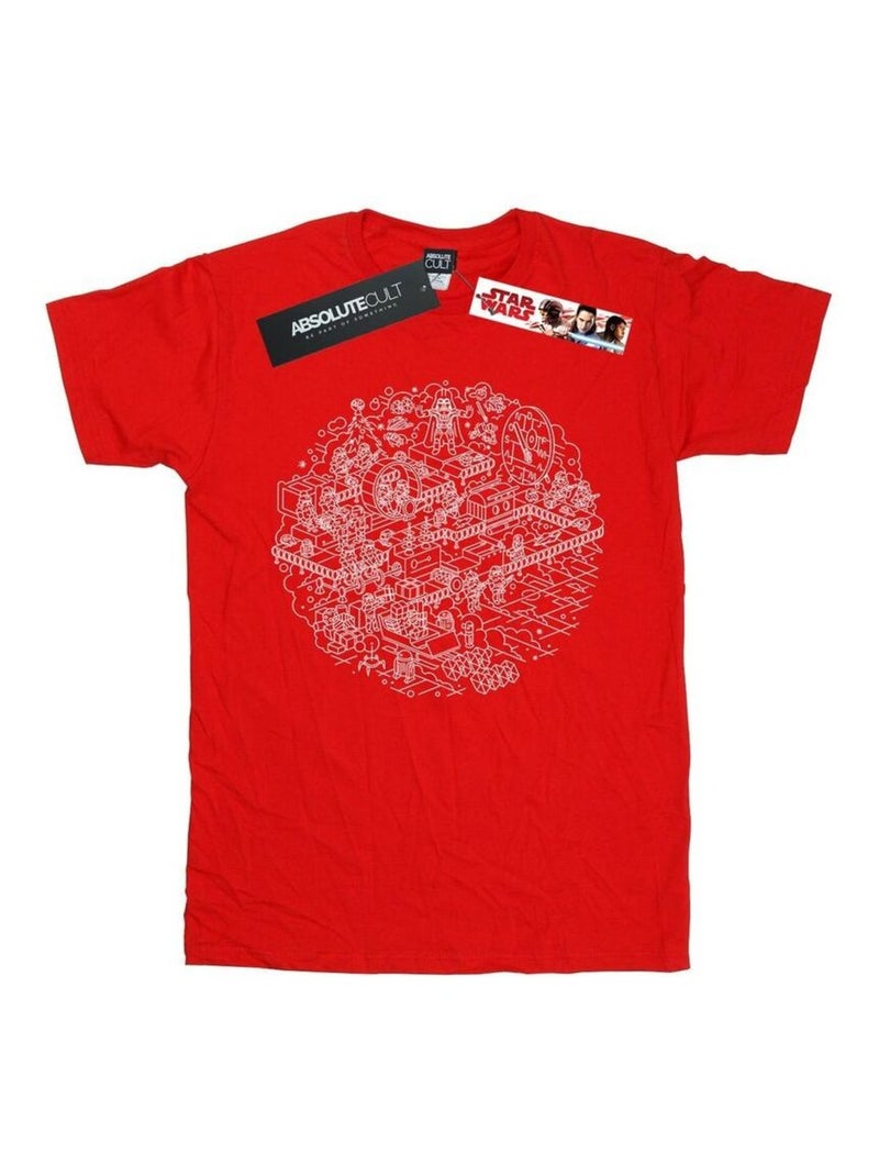 Star Wars - T-shirt DEATH STAR Rouge - Kiabi
