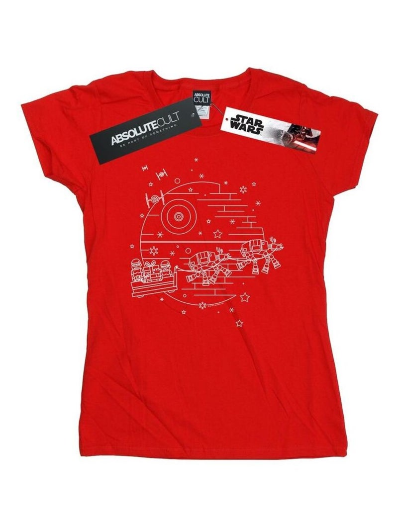 Star Wars - T-shirt DEATH STAR Rouge - Kiabi
