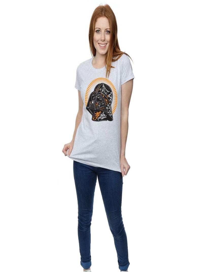 Star Wars - T-shirt DIA DE LOS MUERTOS Gris chiné - Kiabi