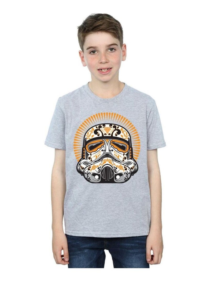 Star Wars - T-shirt DIA DE LOS MUERTOS Gris chiné - Kiabi