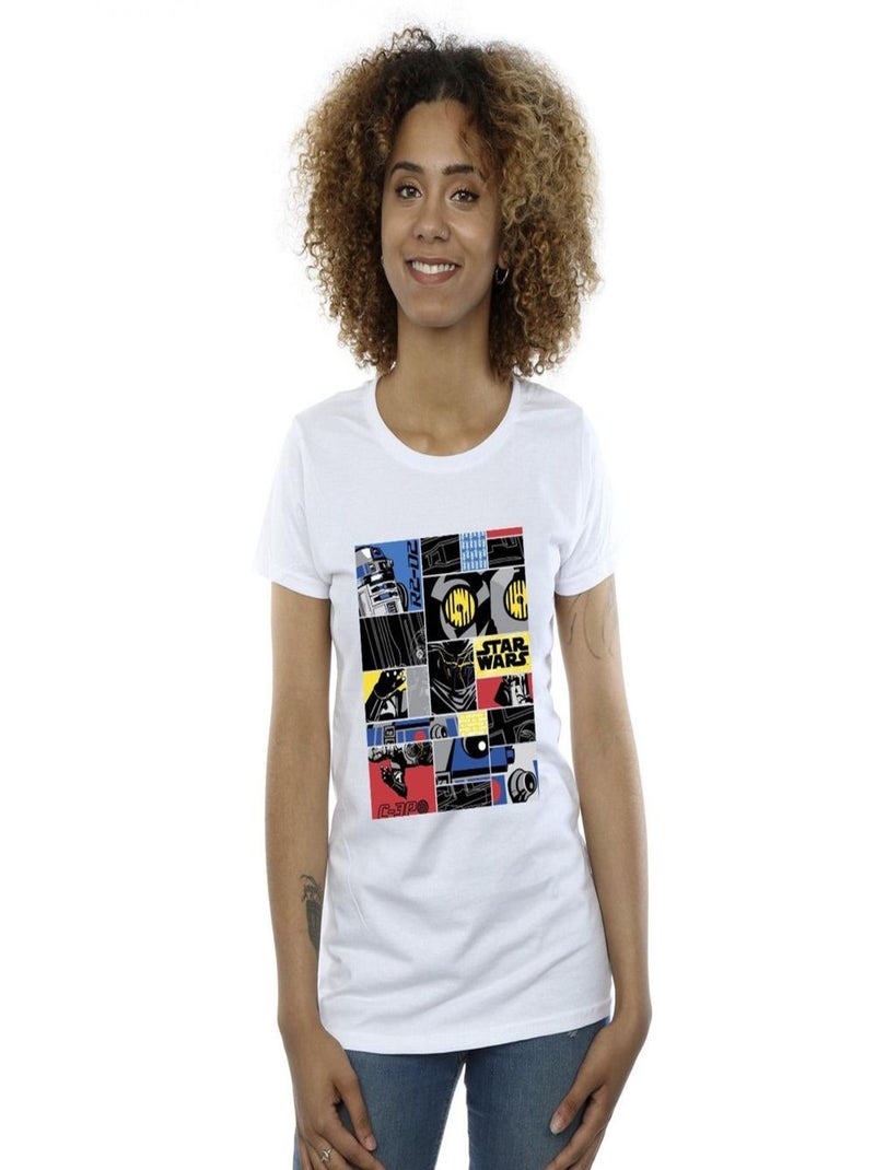 Star Wars - T-shirt DROID Blanc - Kiabi