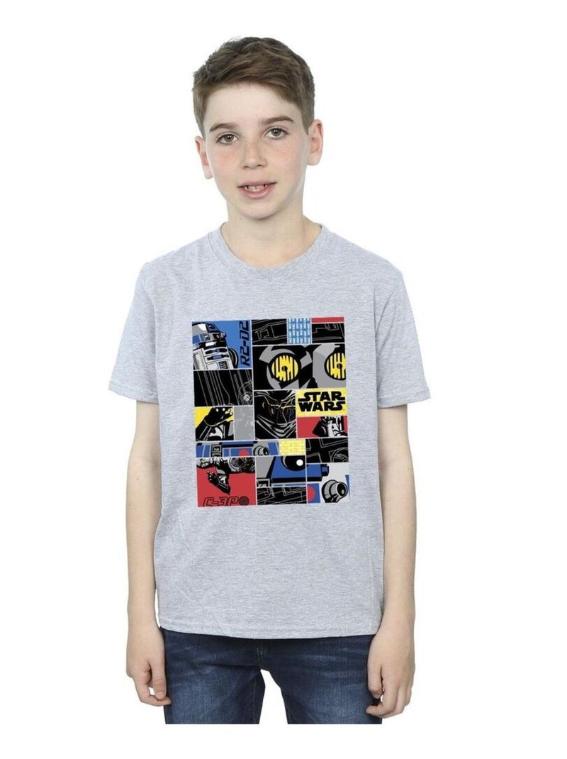 Star Wars - T-shirt DROID Gris chiné - Kiabi