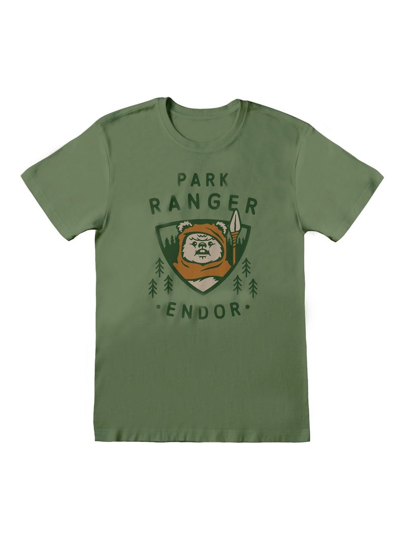 Star Wars - T-shirt ENDOR PARK RANGER Vert - Kiabi