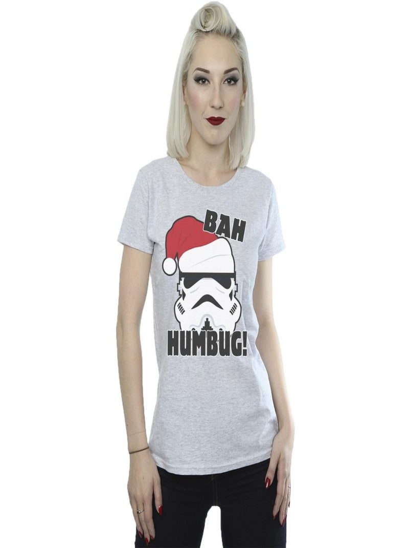 Star Wars - T-shirt EPISODE IV: A NEW HOPE HUMBUG Gris chiné - Kiabi