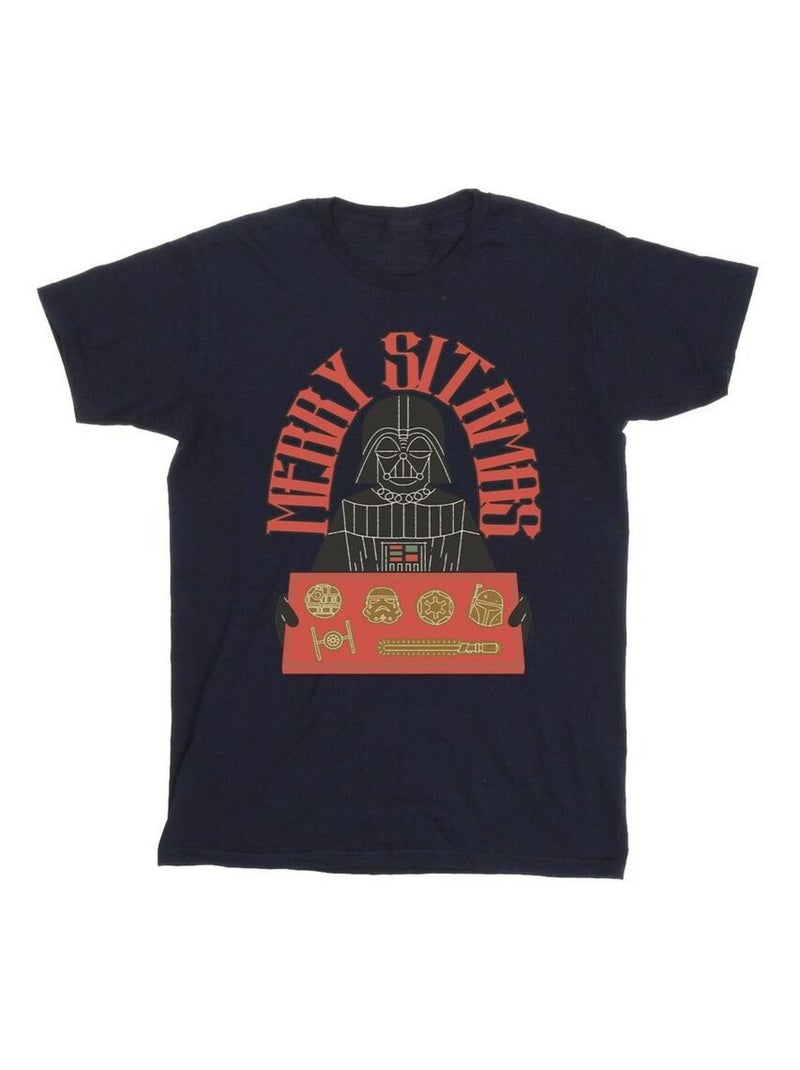 Star Wars - T-shirt EPISODE IV: A NEW HOPE MERRY SITHMAS Bleu marine - Kiabi