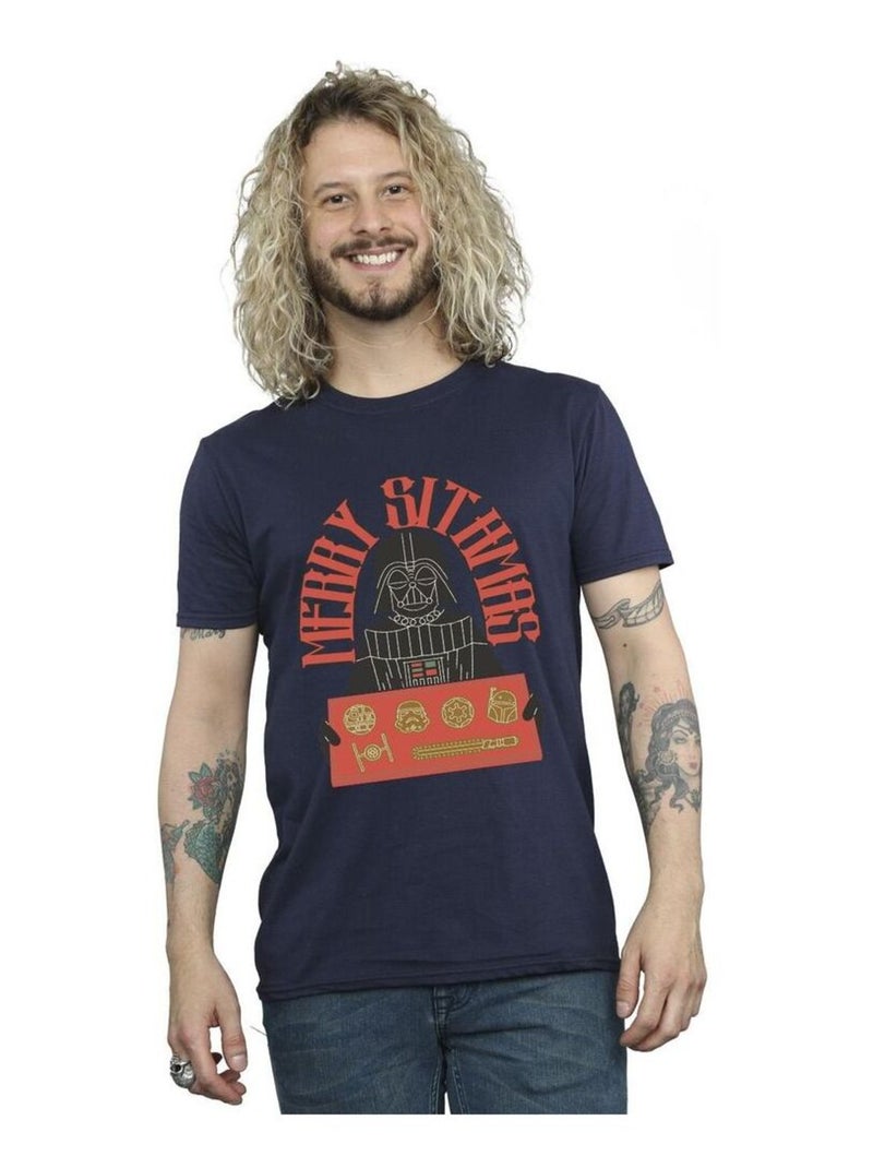 Star Wars - T-shirt EPISODE IV: A NEW HOPE MERRY SITHMAS Bleu marine - Kiabi