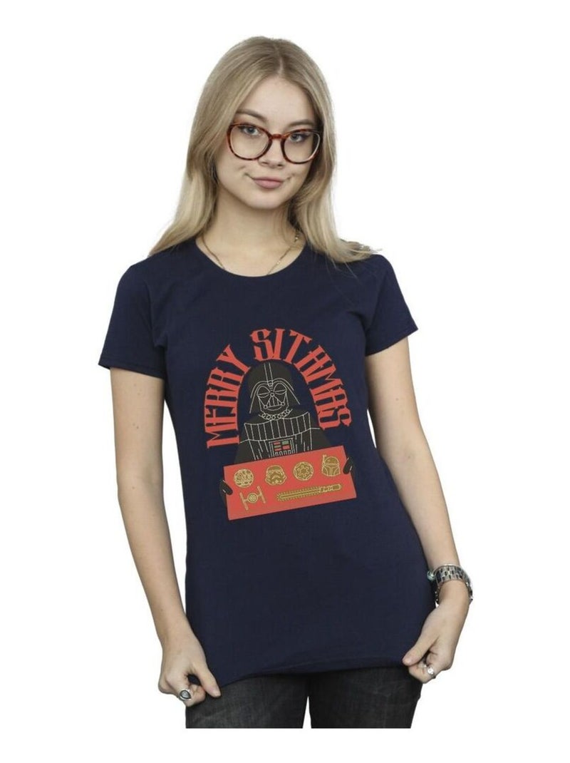Star Wars - T-shirt EPISODE IV: A NEW HOPE MERRY SITHMAS Bleu marine - Kiabi