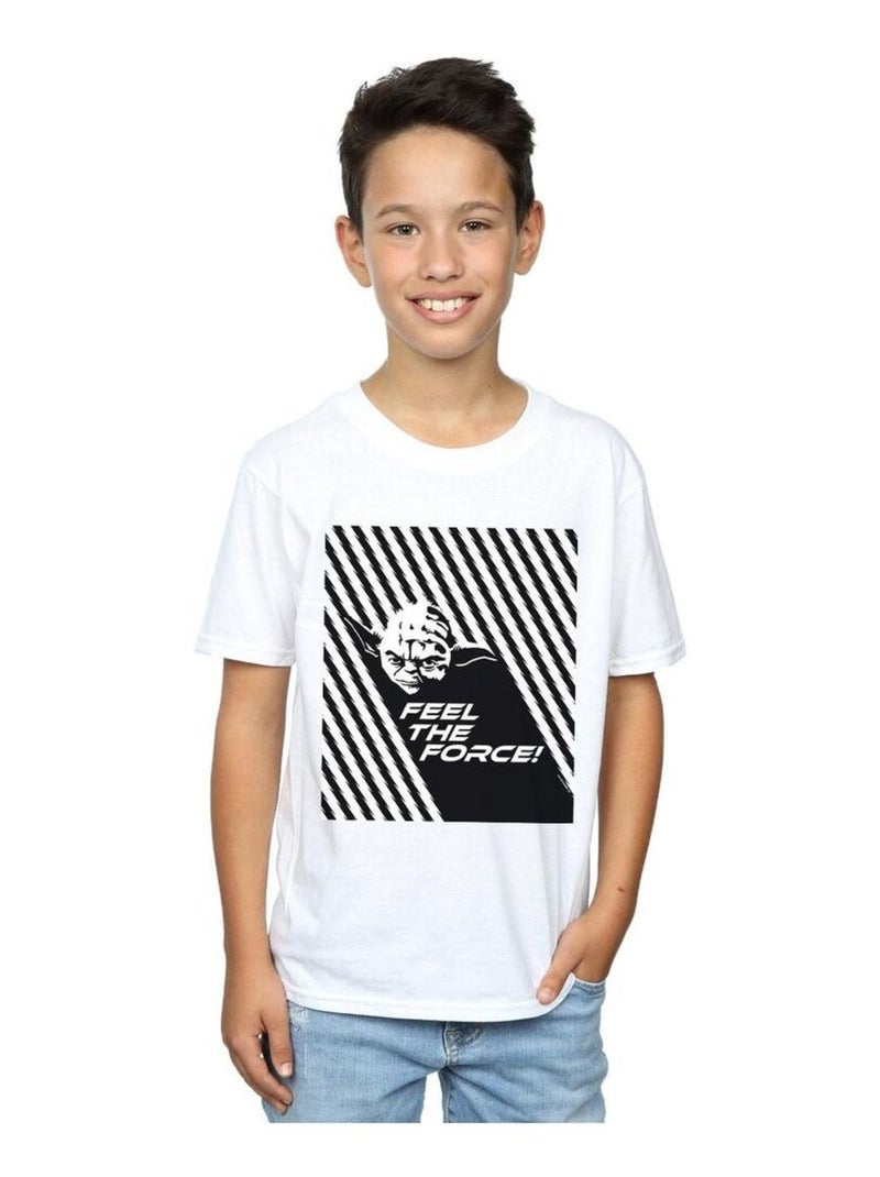 Star Wars - T-shirt FEEL THE FORCE Blanc - Kiabi