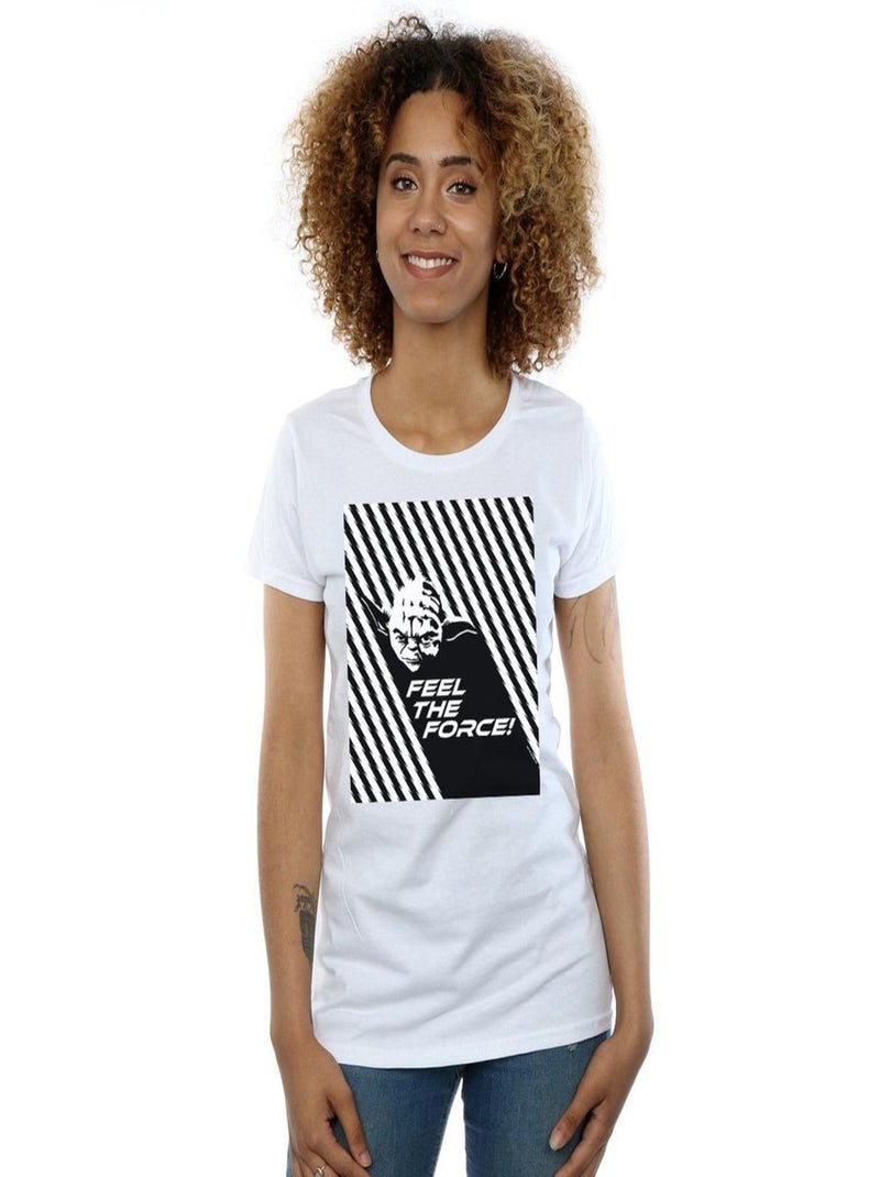 Star Wars - T-shirt FEEL THE FORCE Blanc - Kiabi