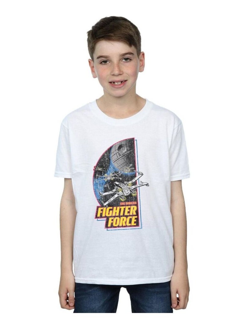 Star Wars - T-shirt FIGHTER FORCE Blanc - Kiabi
