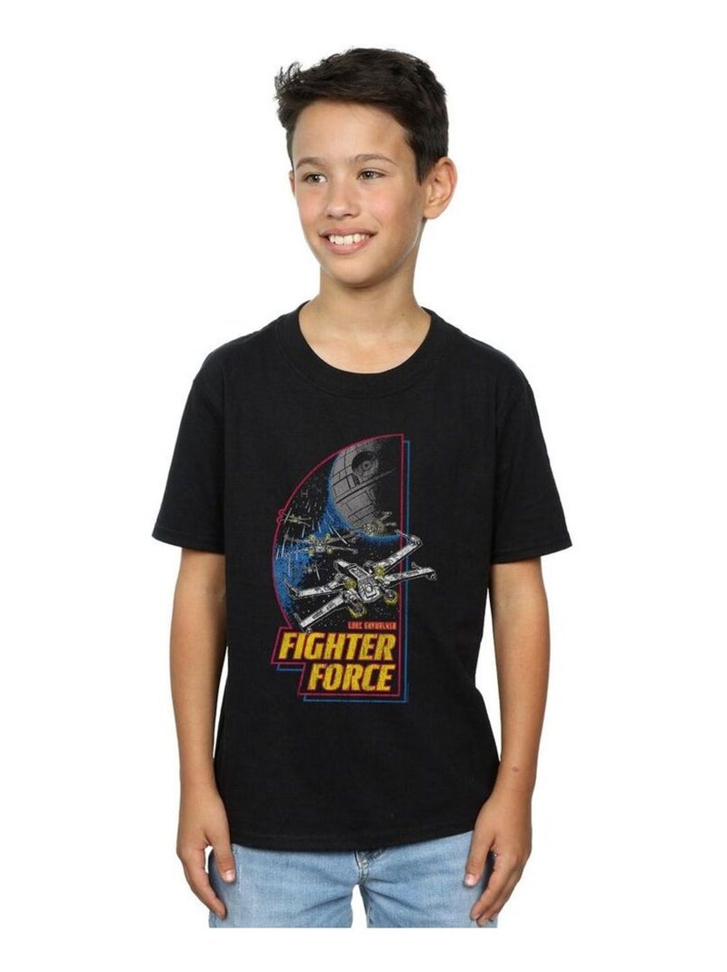 Star Wars - T-shirt FIGHTER FORCE Noir - Kiabi