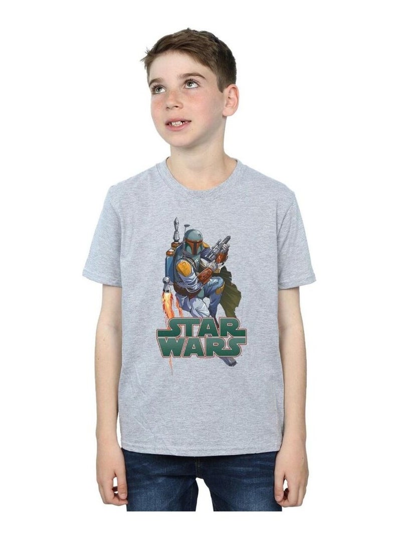 Star Wars - T-shirt FIRED UP Gris chiné - Kiabi