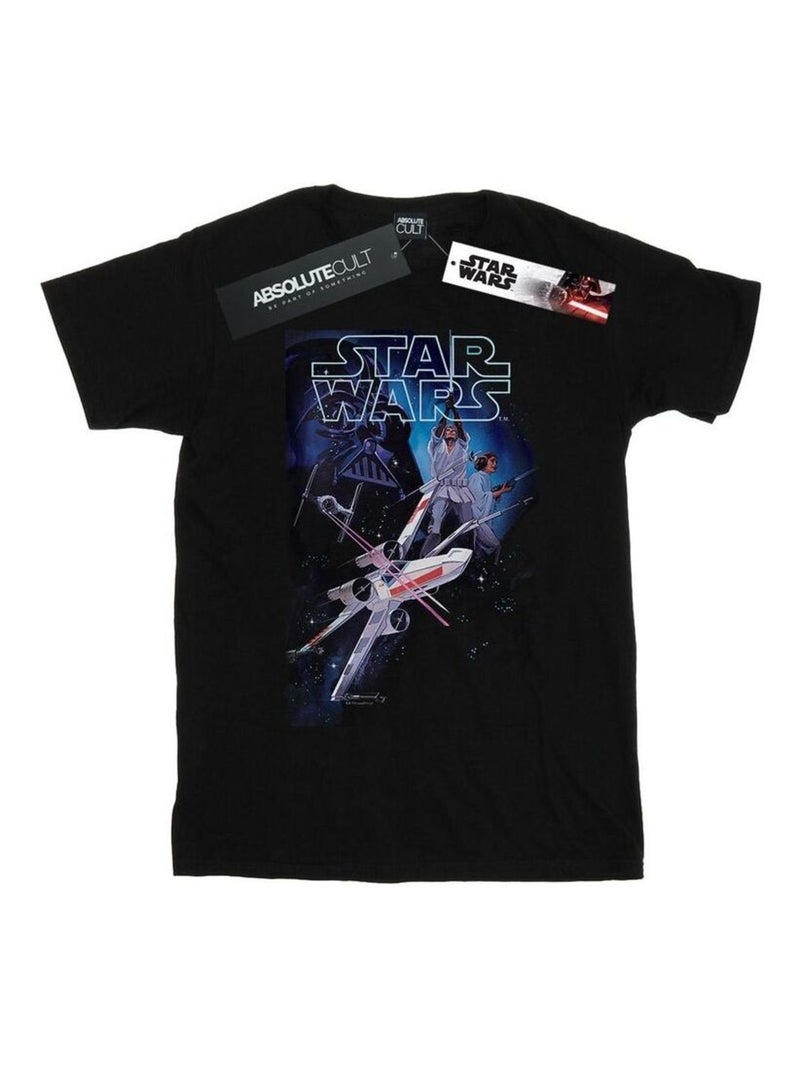 Star Wars - T-shirt FLYING MODEL ROCKET Noir - Kiabi