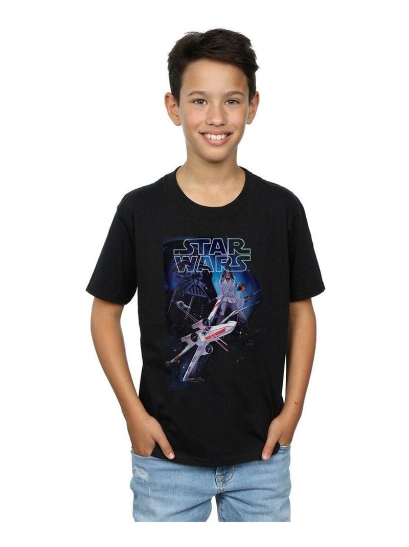 Star Wars - T-shirt FLYING MODEL ROCKET Noir - Kiabi