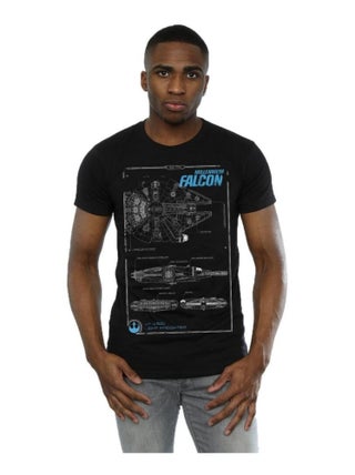 Star Wars - T-shirt FORCE AWAKENS MILLENNIUM FALCON MANUAL