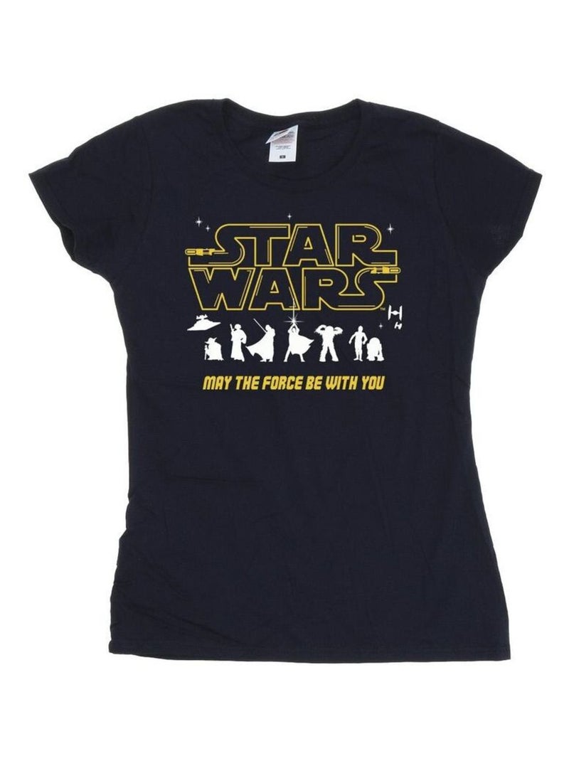 Star Wars - T-shirt FORCE Bleu marine - Kiabi