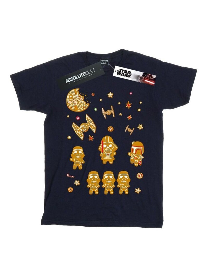Star Wars - T-shirt GINGERBREAD EMPIRE Bleu marine - Kiabi