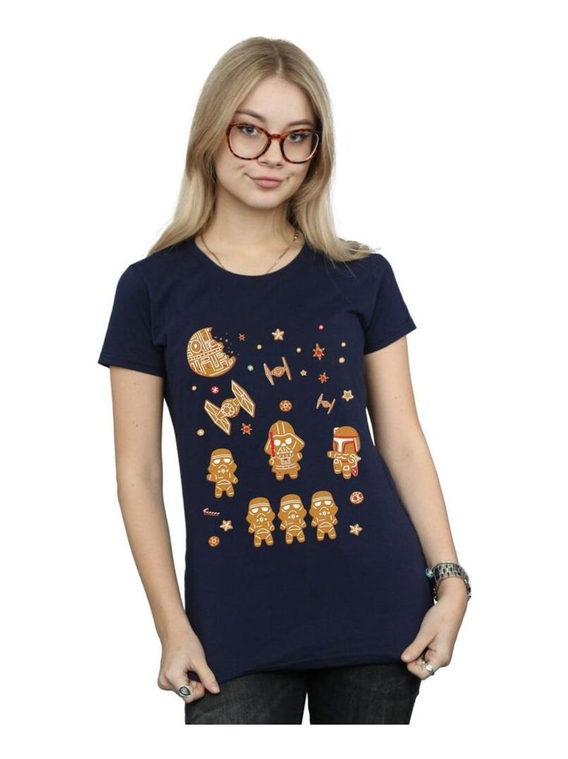 Star Wars - T-shirt GINGERBREAD EMPIRE Bleu marine - Kiabi