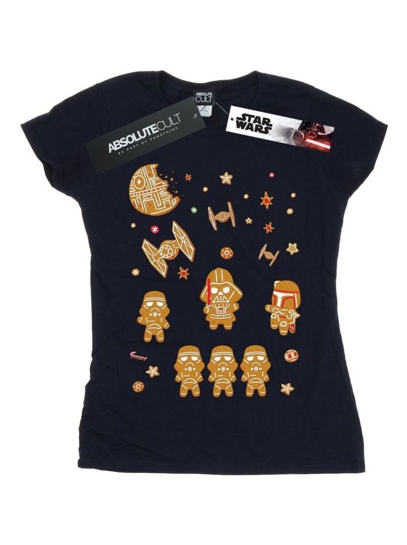 Star Wars - T-shirt GINGERBREAD EMPIRE Bleu marine - Kiabi