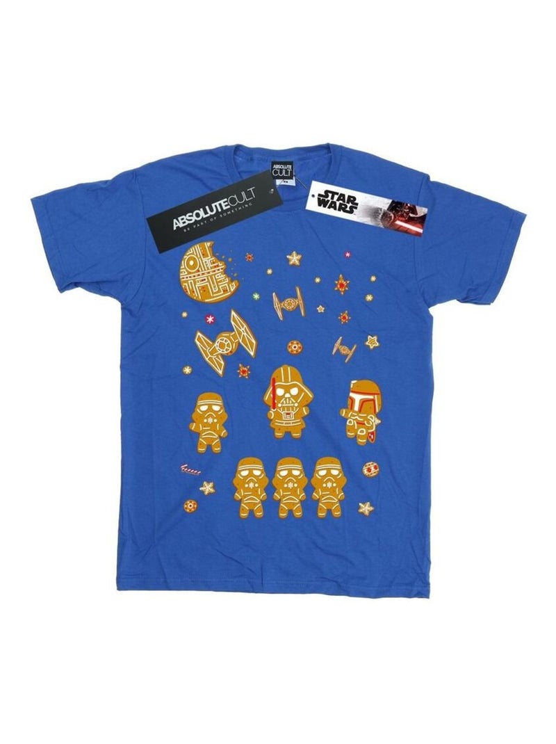 Star Wars - T-shirt GINGERBREAD EMPIRE Bleu roi - Kiabi