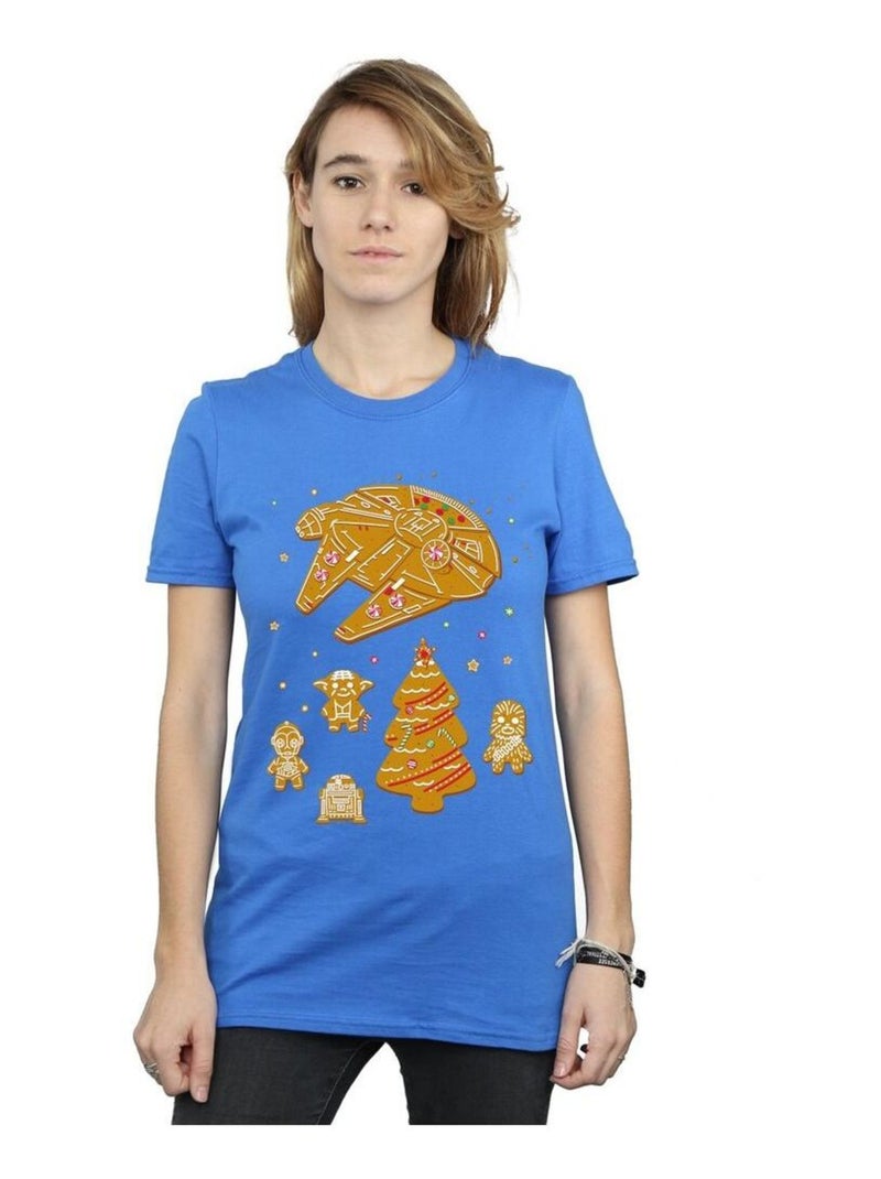Star Wars - T-shirt GINGERBREAD REBELS Bleu roi - Kiabi