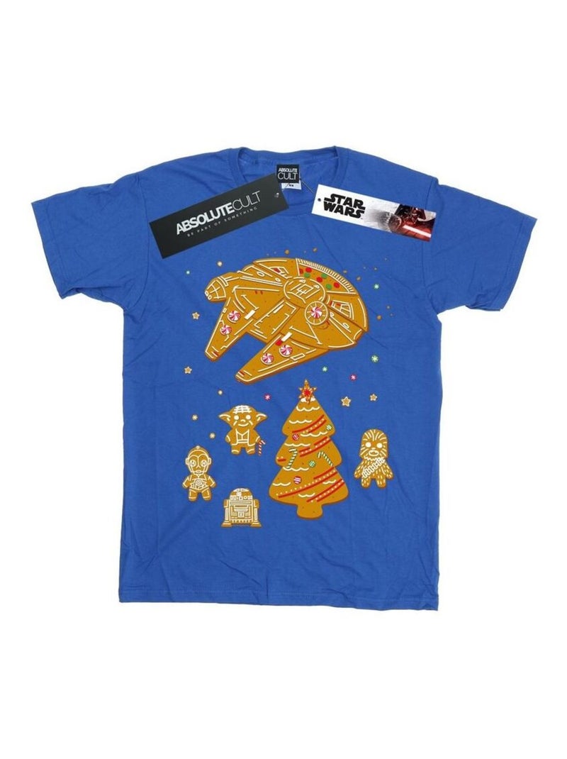 Star Wars - T-shirt GINGERBREAD REBELS Bleu roi - Kiabi