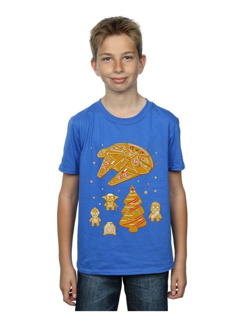 Star Wars - T-shirt GINGERBREAD REBELS Bleu roi - Kiabi