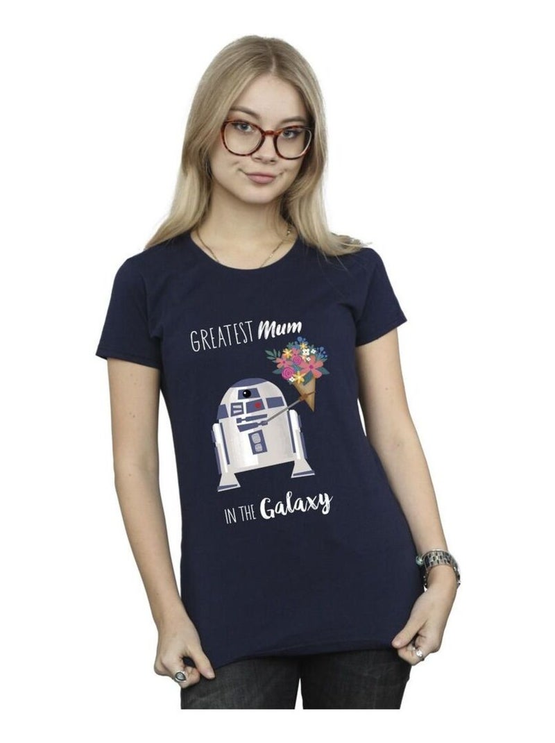 Star Wars - T-shirt GREATEST MUM Bleu marine - Kiabi