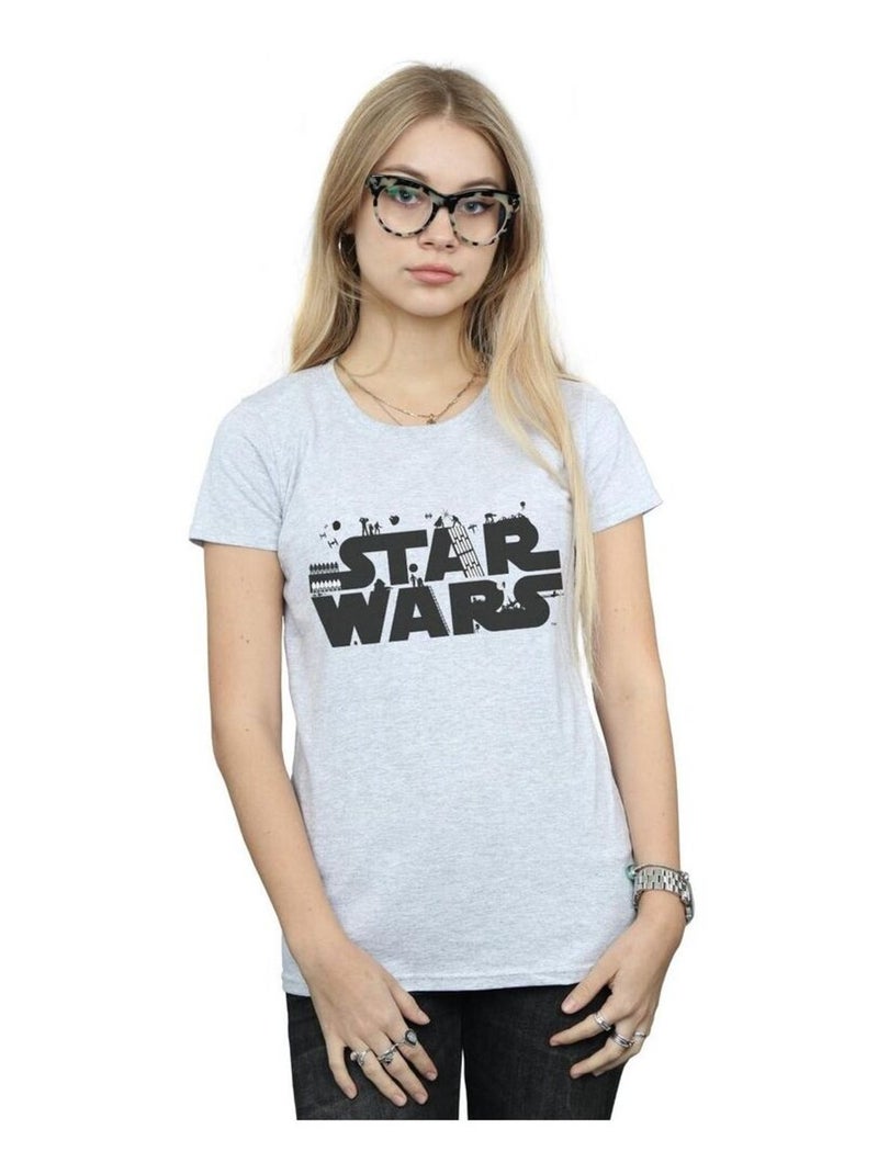 Star Wars - T-shirt Gris chiné - Kiabi