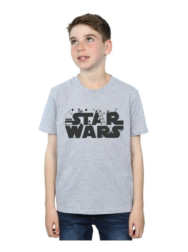 Star Wars - T-shirt Gris chiné - Kiabi