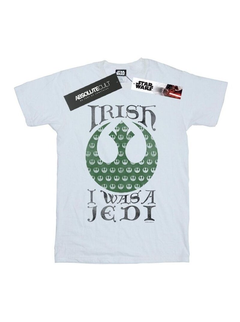 Star Wars - T-shirt IRISH WAS A JEDI Blanc - Kiabi