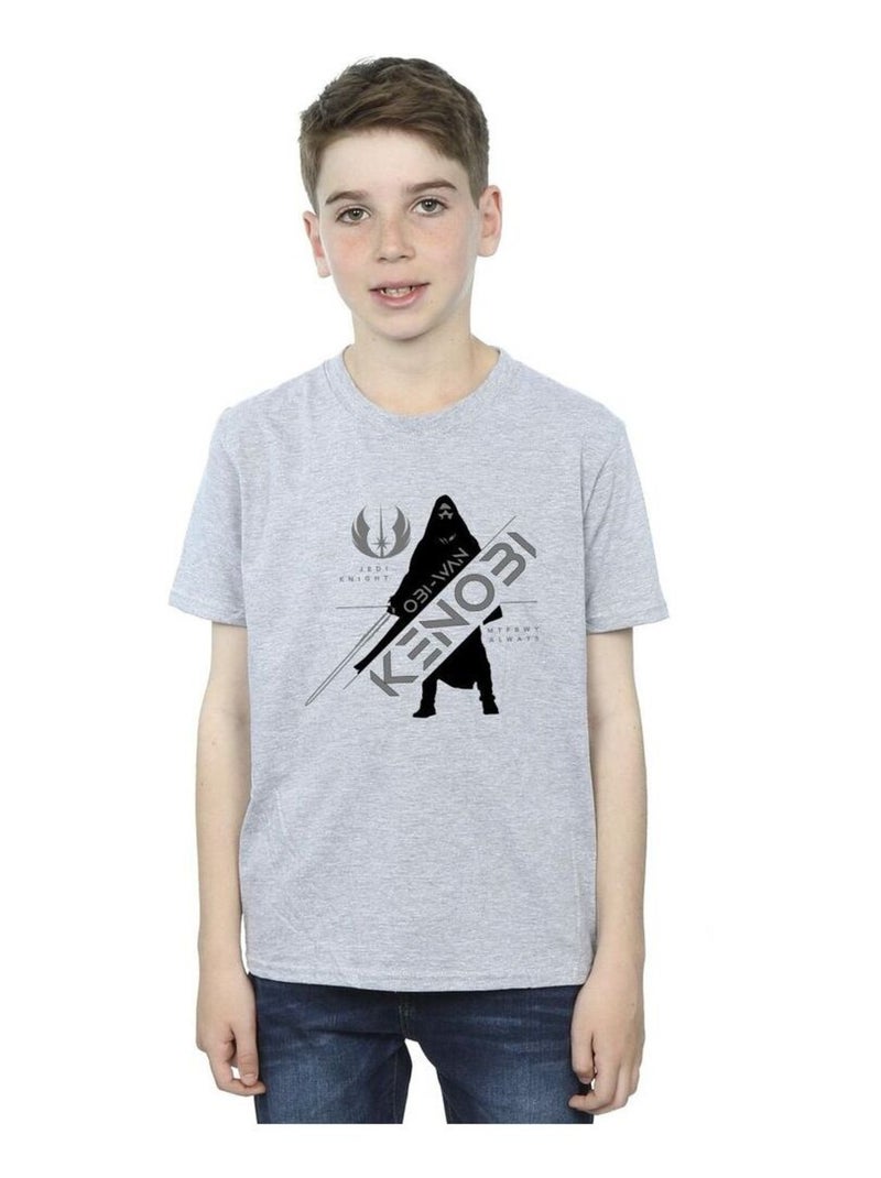 Star Wars - T-shirt JEDI KNIGHT Gris chiné - Kiabi