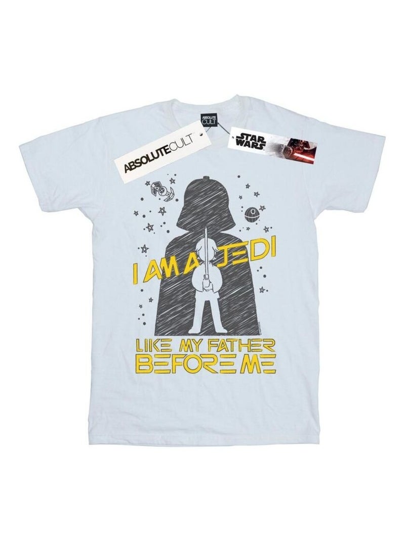 Star Wars - T-shirt JEDI LIKE MY FATHER Blanc - Kiabi