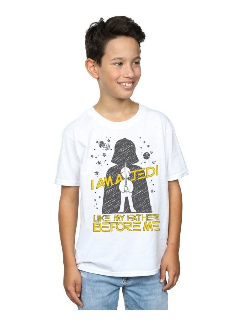 Star Wars - T-shirt JEDI LIKE MY FATHER Blanc - Kiabi