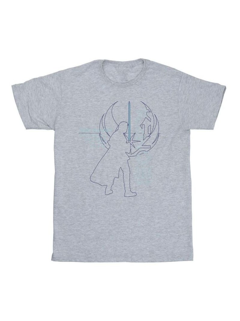 Star Wars - T-shirt JEDI MASTER BALANCE Gris chiné - Kiabi