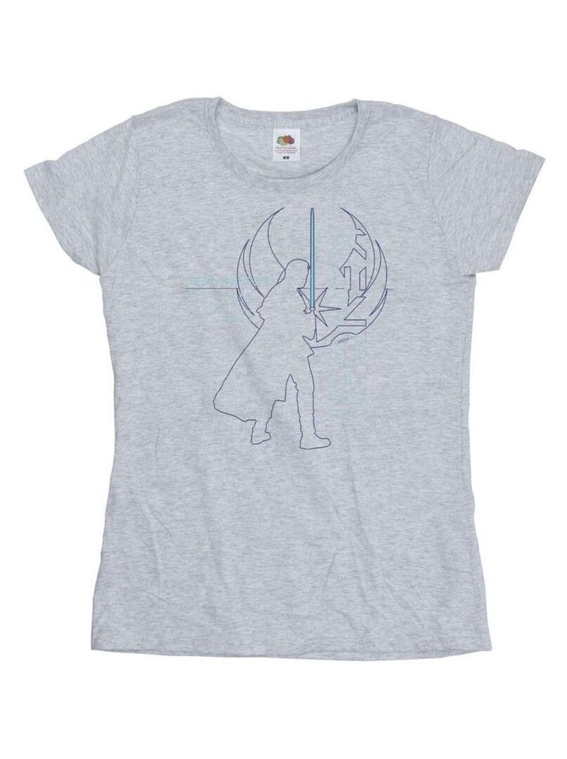 Star Wars - T-shirt JEDI MASTER BALANCE Gris chiné - Kiabi