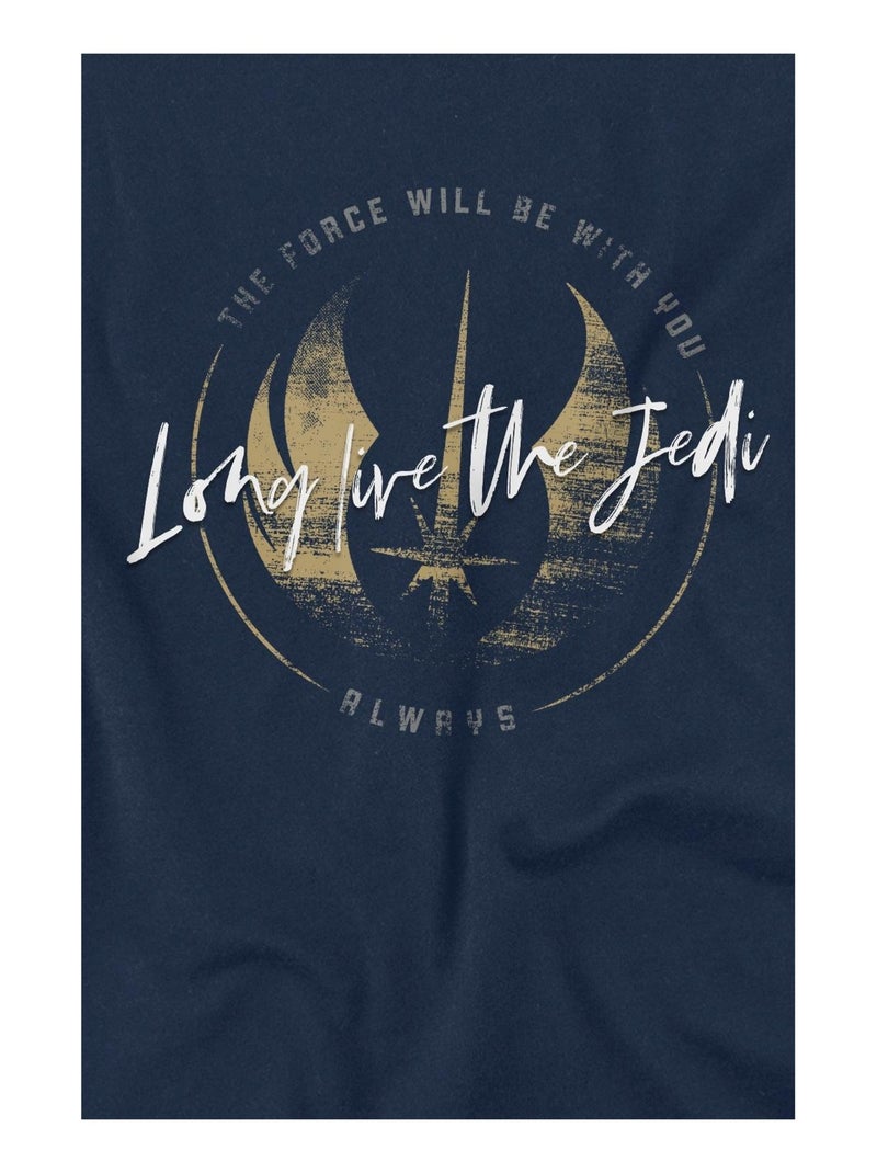 Star Wars - T-shirt LONG LIVE THE JEDI Bleu marine - Kiabi