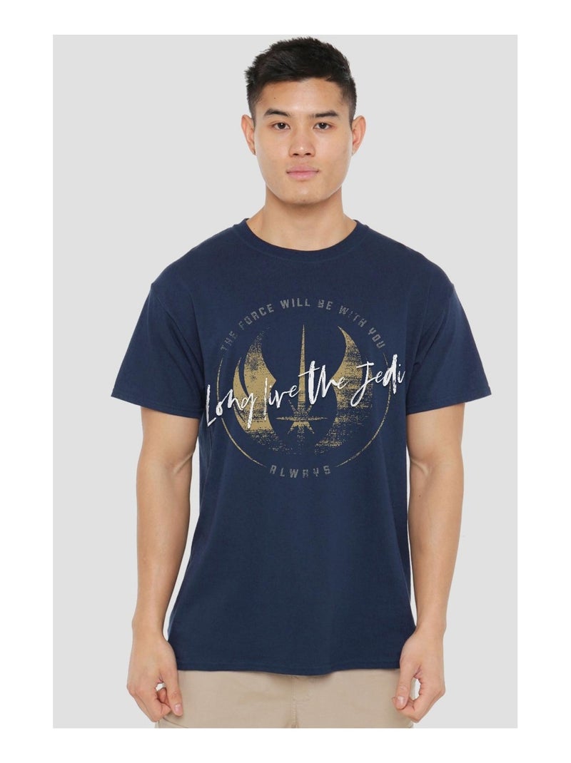 Star Wars - T-shirt LONG LIVE THE JEDI Bleu marine - Kiabi