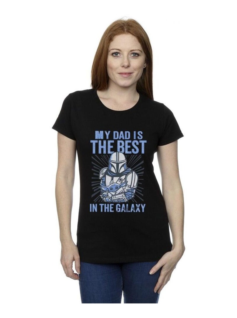 Star Wars - T-shirt MANDALORIAN BEST DAD Noir - Kiabi
