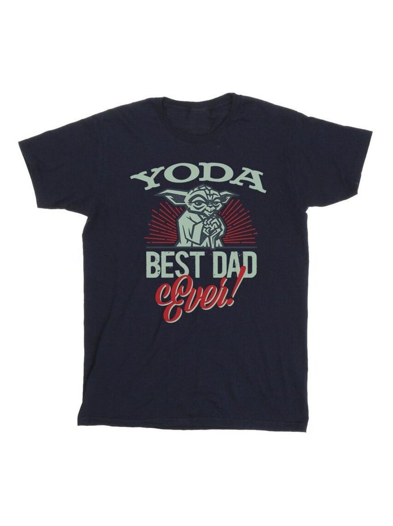 Star Wars - T-shirt MANDALORIAN DAD Bleu marine - Kiabi