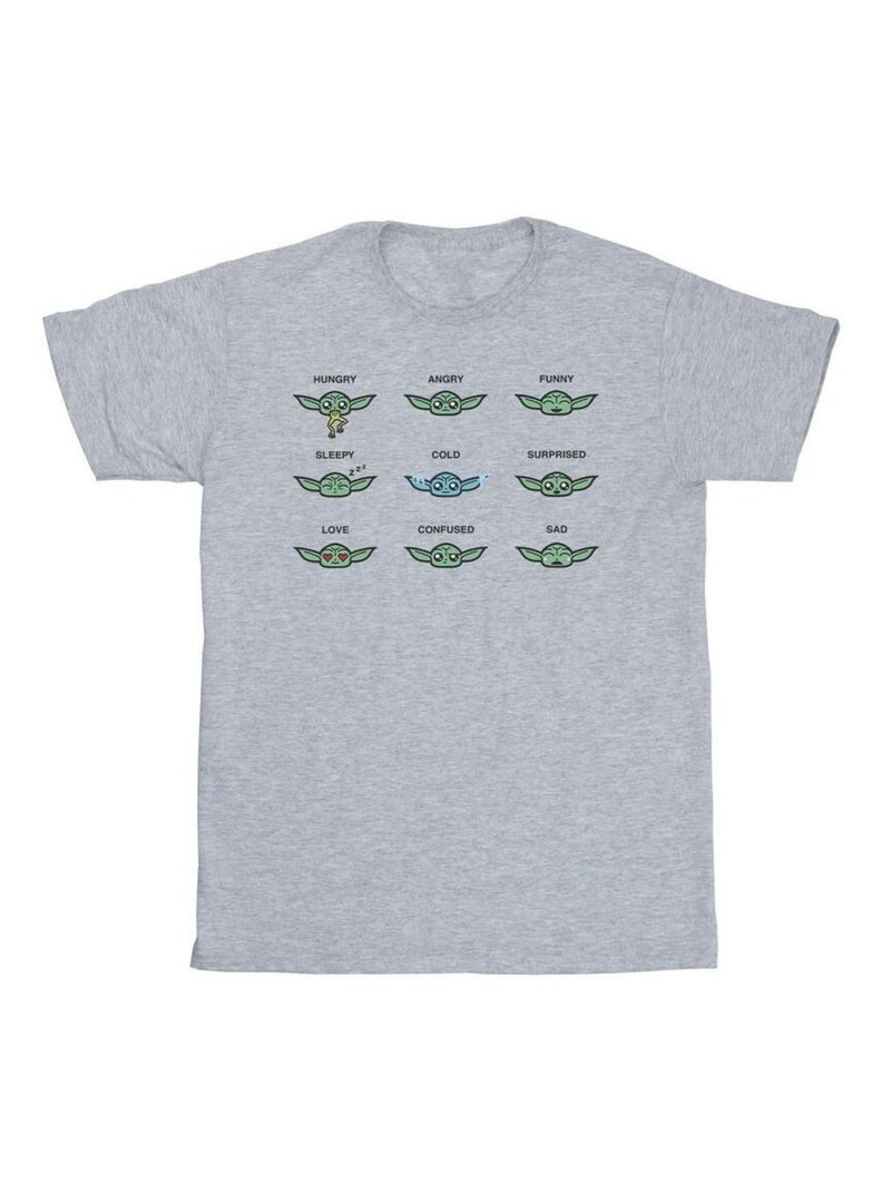 Star Wars - T-shirt MANDALORIAN MOOD Gris chiné - Kiabi
