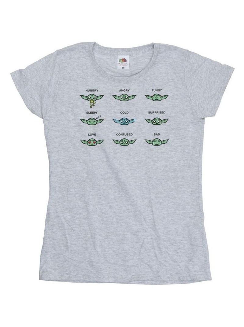 Star Wars - T-shirt MANDALORIAN MOOD Gris chiné - Kiabi