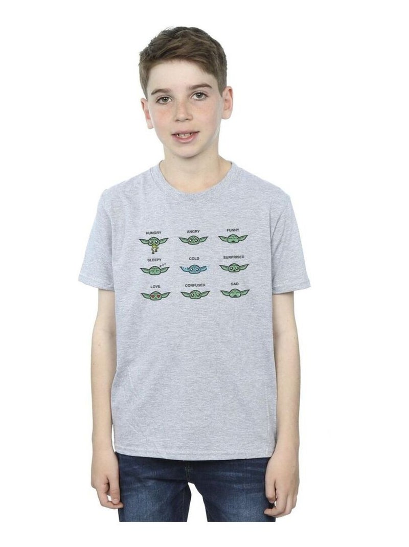 Star Wars - T-shirt MANDALORIAN MOOD Gris chiné - Kiabi