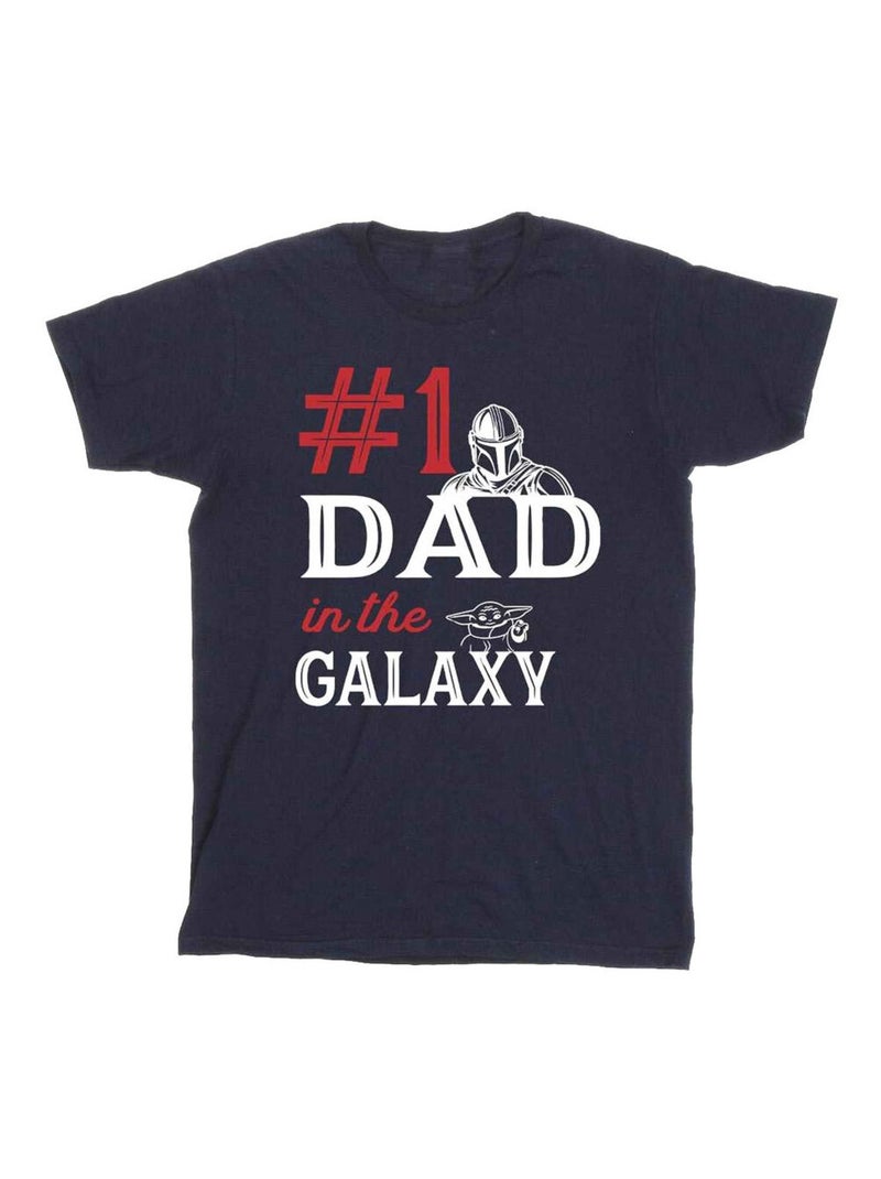 Star Wars - T-shirt MANDALORIAN NUMBER ONE DAD Bleu marine - Kiabi