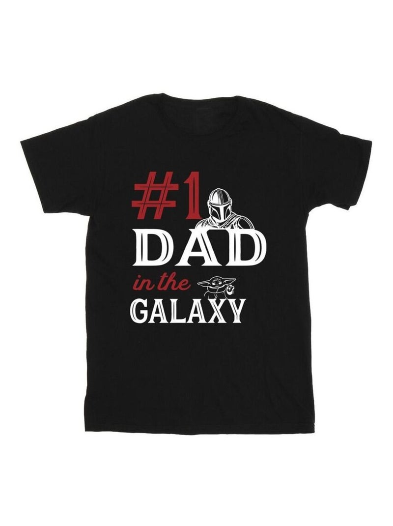 Star Wars - T-shirt MANDALORIAN NUMBER ONE DAD Noir - Kiabi