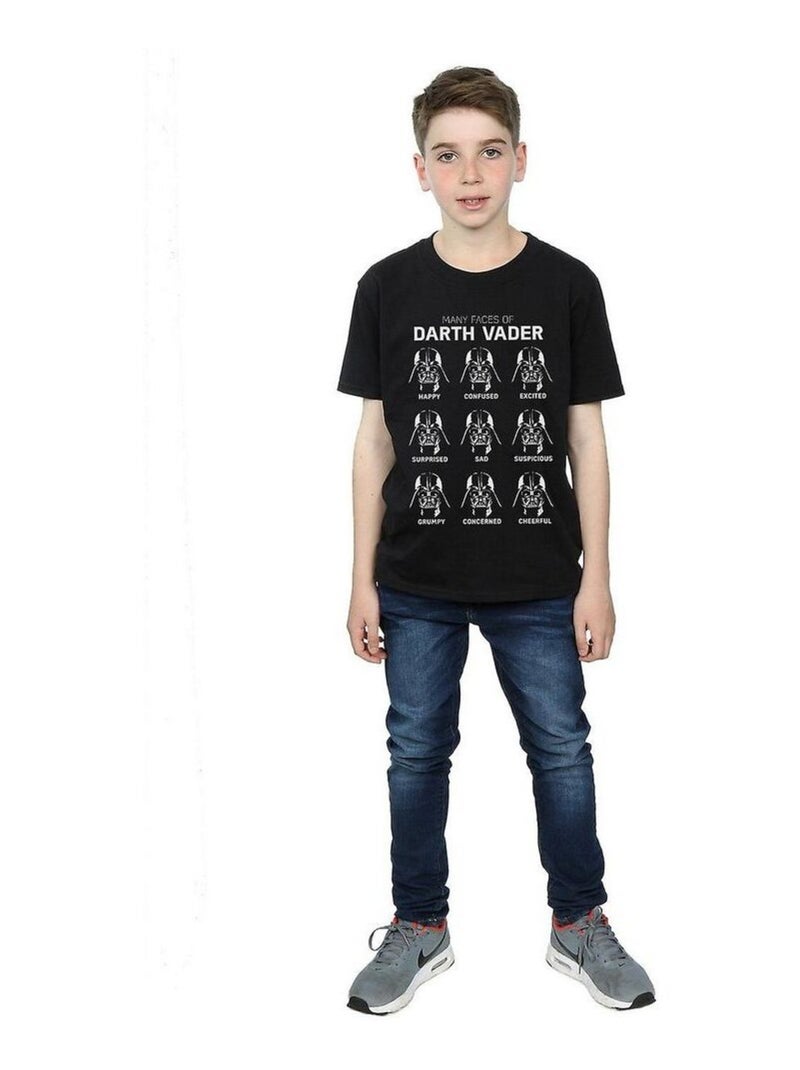 Star Wars - T-shirt MANY FACES OF DARTH VADER Noir - Kiabi