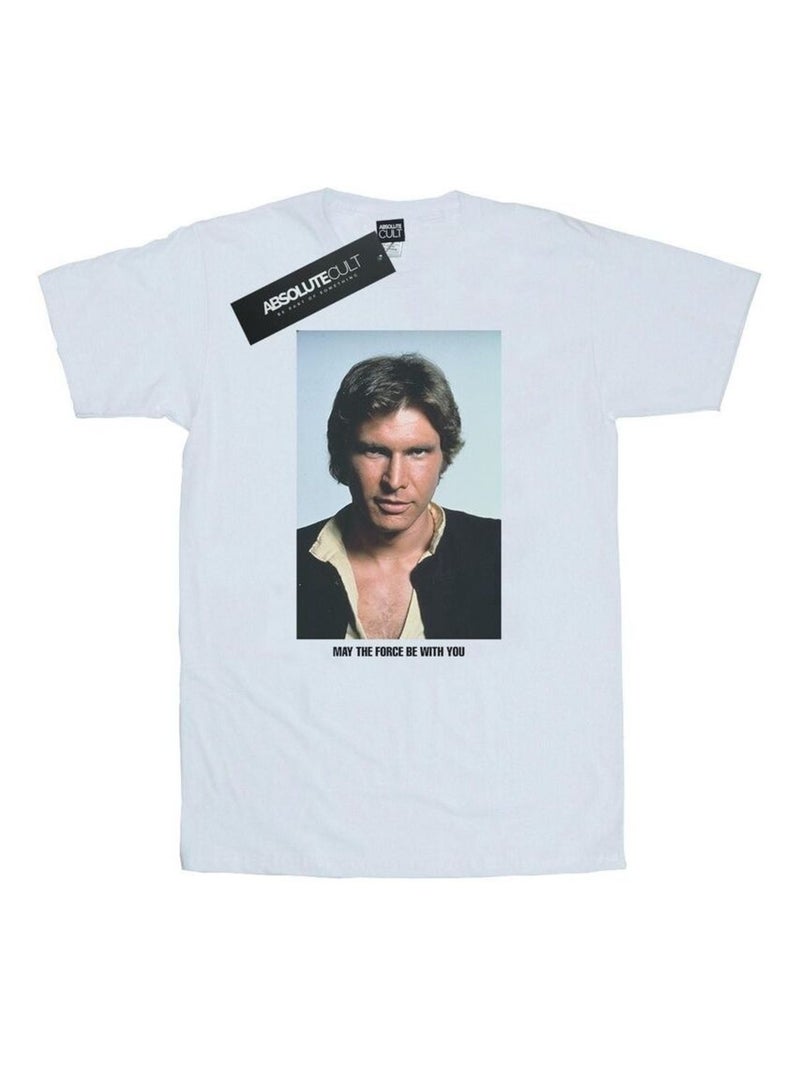 Star Wars - T-shirt MAY THE FORCE Blanc - Kiabi