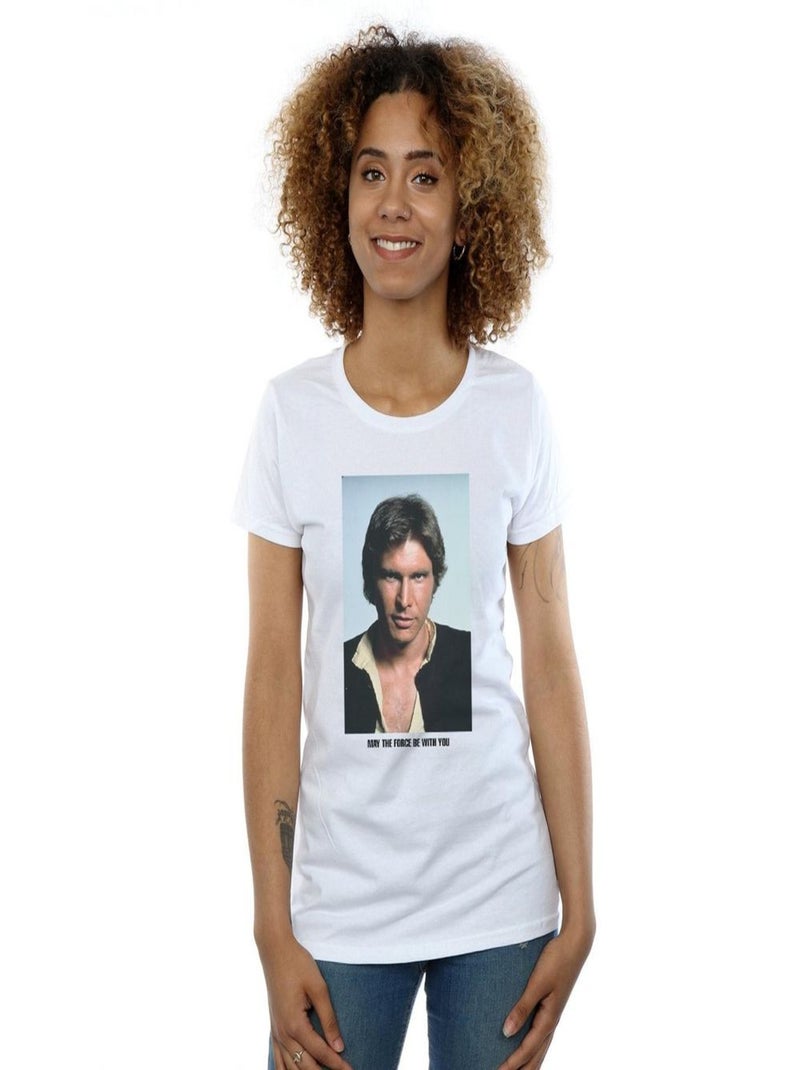 Star Wars - T-shirt MAY THE FORCE Blanc - Kiabi