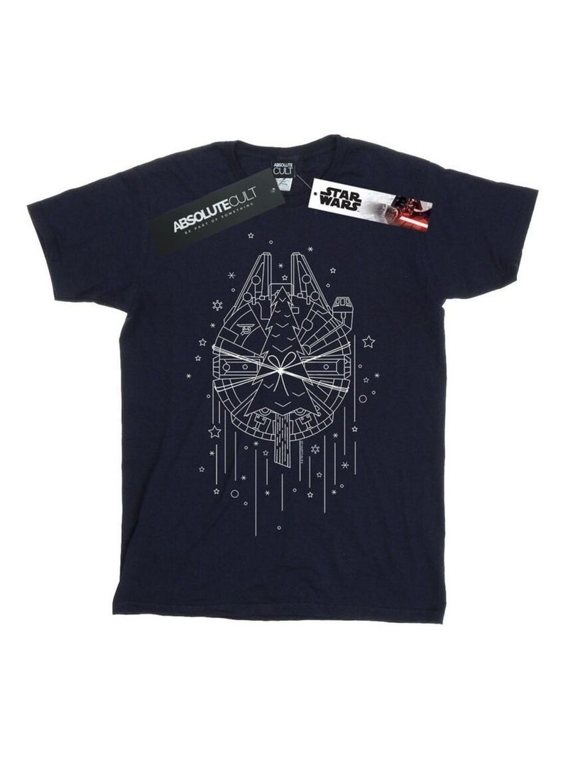 Star Wars - T-shirt MILLENNIUM DELIVERY Bleu marine - Kiabi
