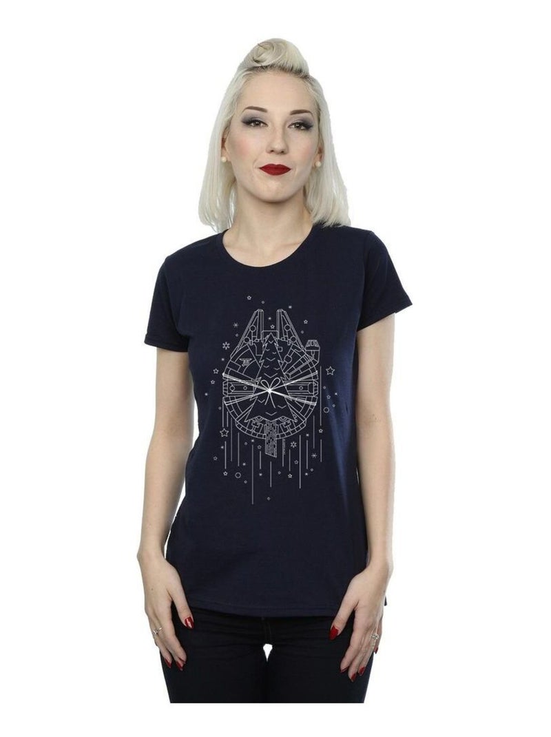 Star Wars - T-shirt MILLENNIUM DELIVERY Bleu marine - Kiabi